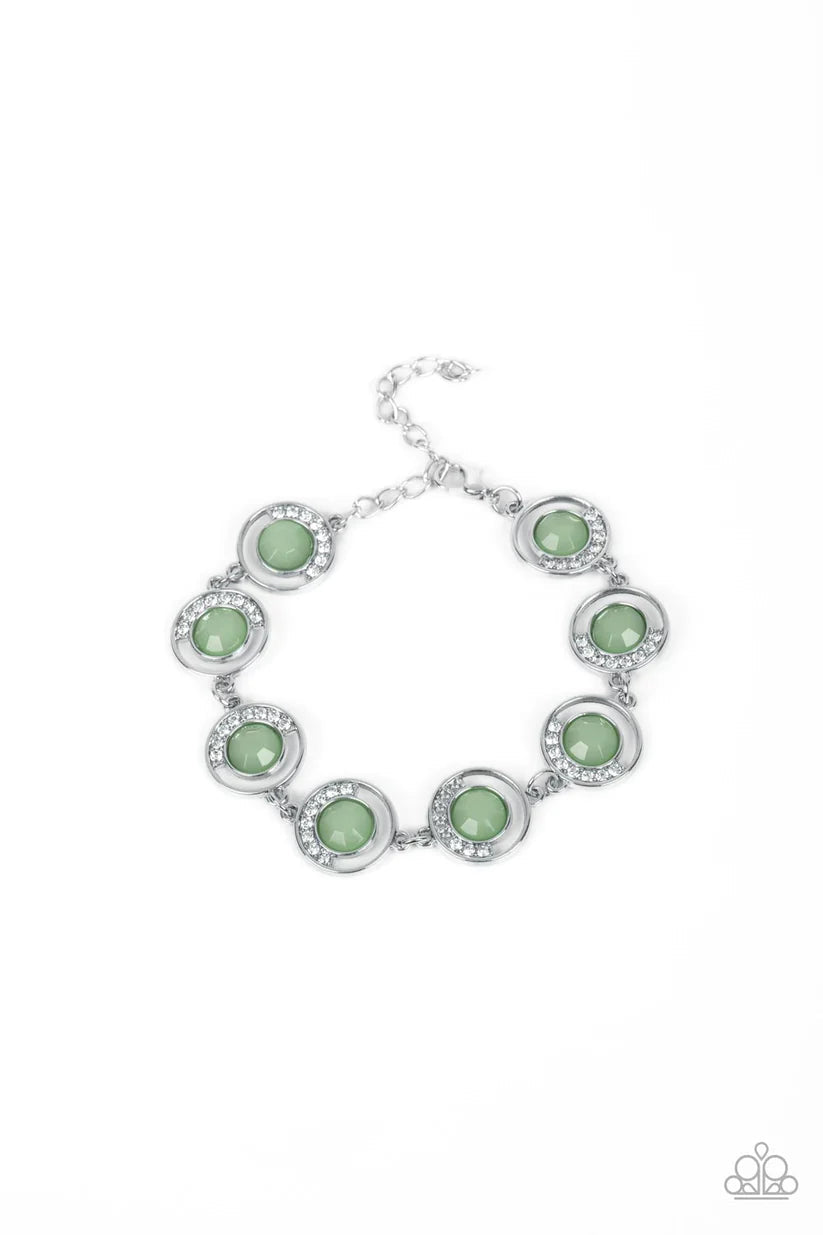 PAPARAZZI "TWINKLING TRAJECTORY" GREEN BRACELET