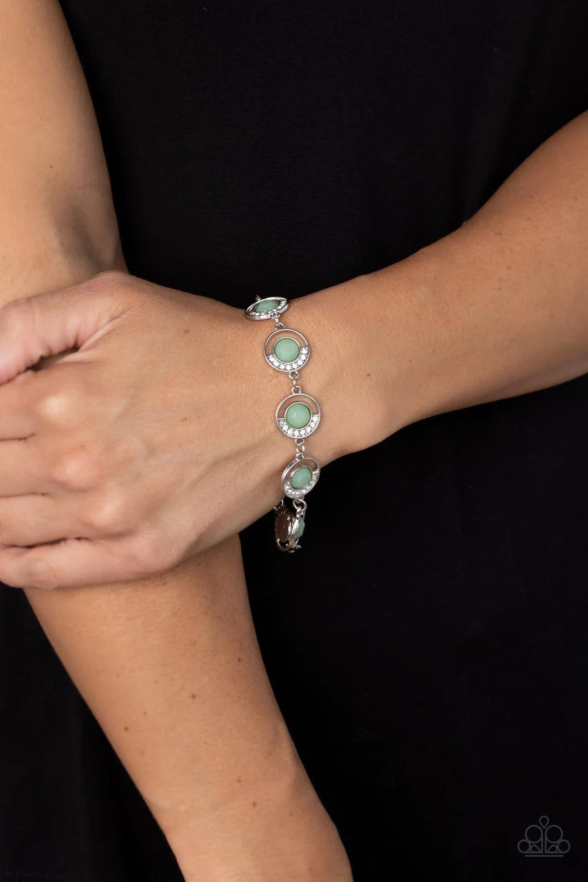 PAPARAZZI "TWINKLING TRAJECTORY" GREEN BRACELET