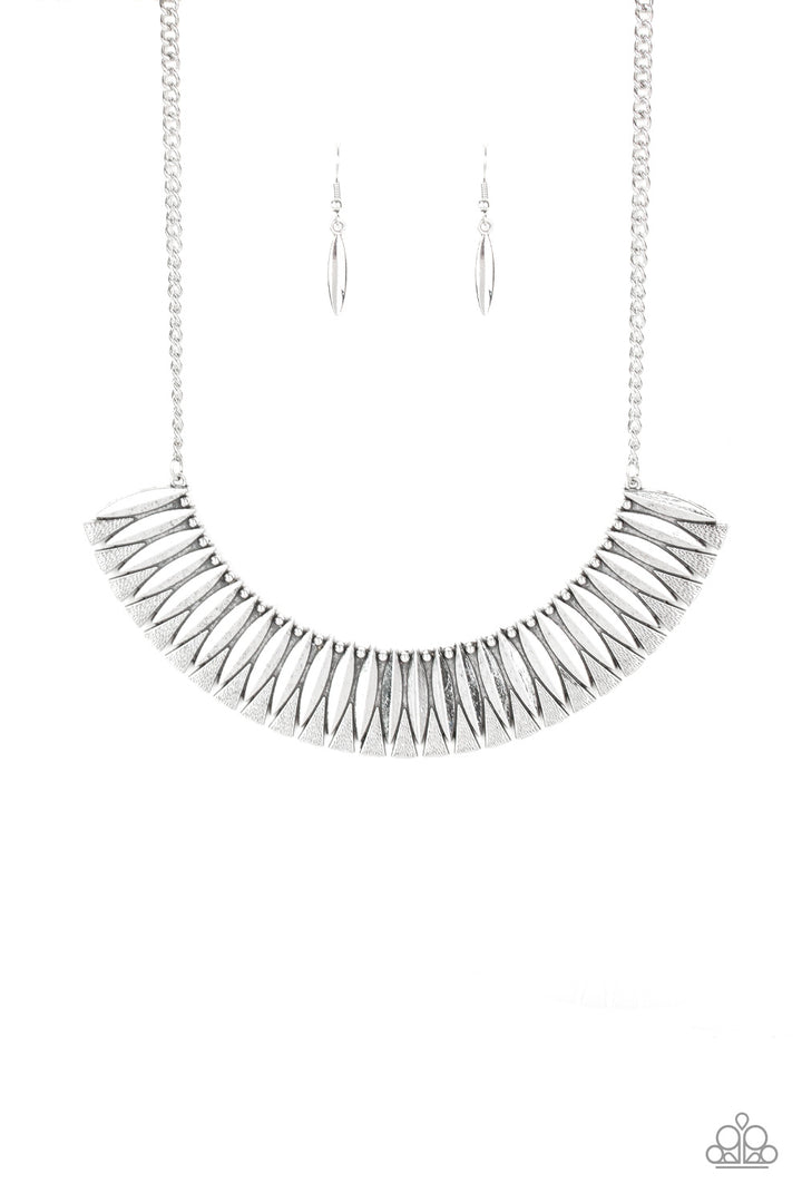 Paparazzi My Main MANE Silver Necklace Set