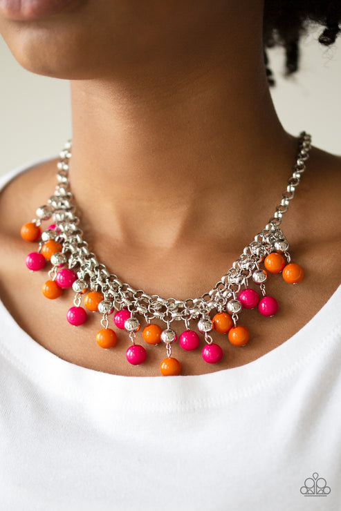 Paparazzi  Friday Night Fringe - Multi  Necklace