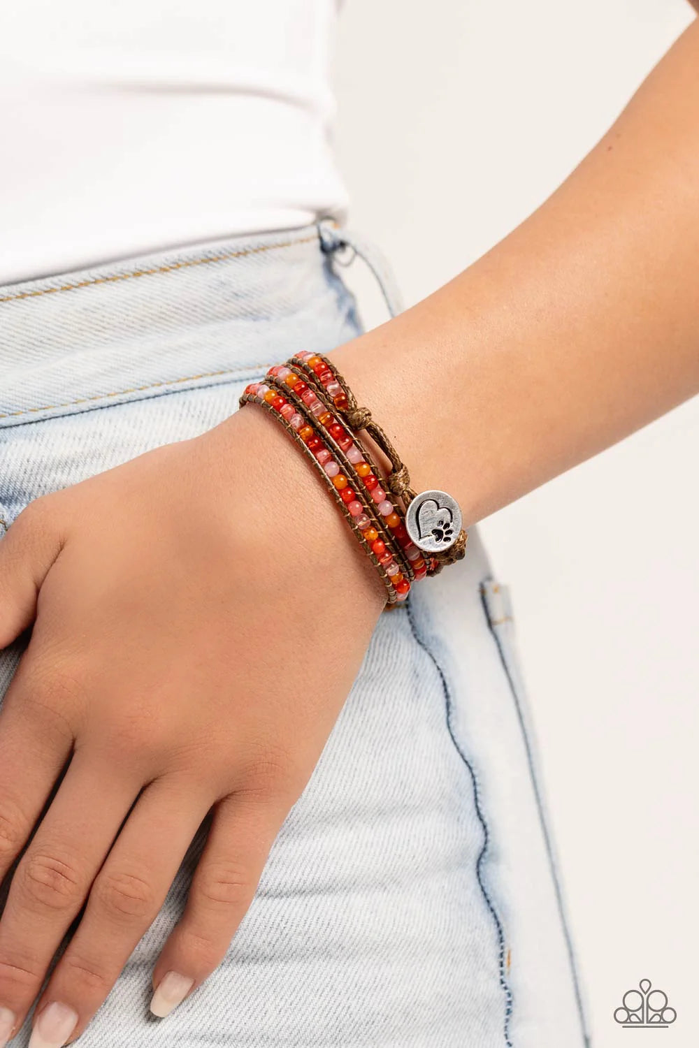Paparazzi ♥ PAW-sitive Thinking - Orange ♥ Bracelet