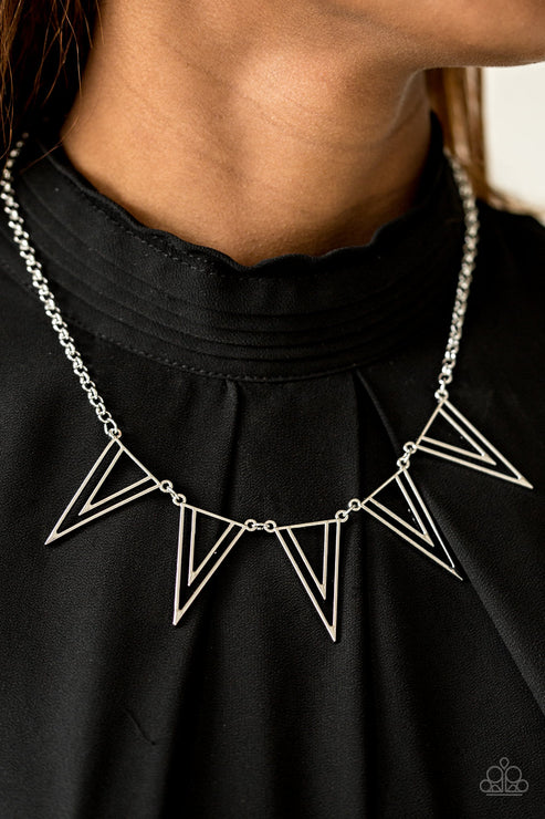 Paparazzi  Bite The Big One - Silver  Necklace