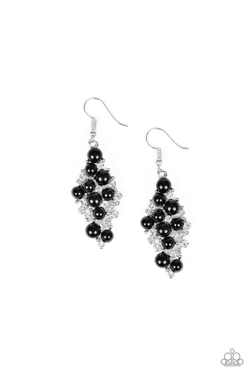 Paparazzi  Famous Fashion - Black  Earrings