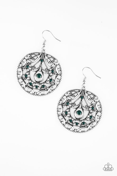 Paparazzi  Choose To Sparkle - Green  Earrings