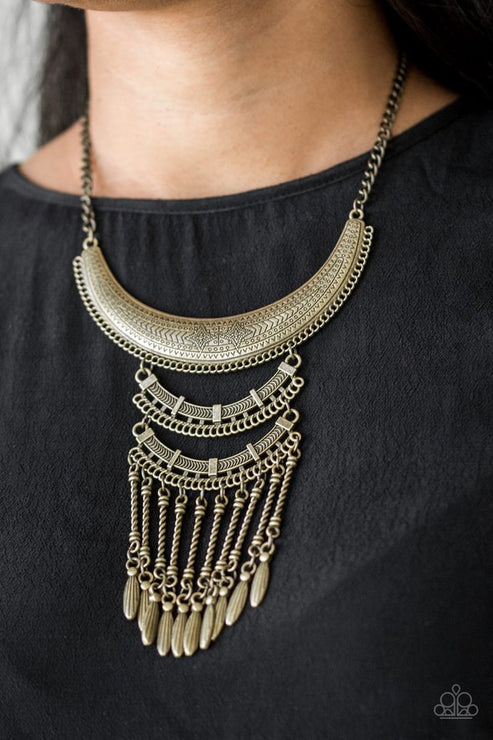 Paparazzi  Eastern Empress - Brass  Necklace