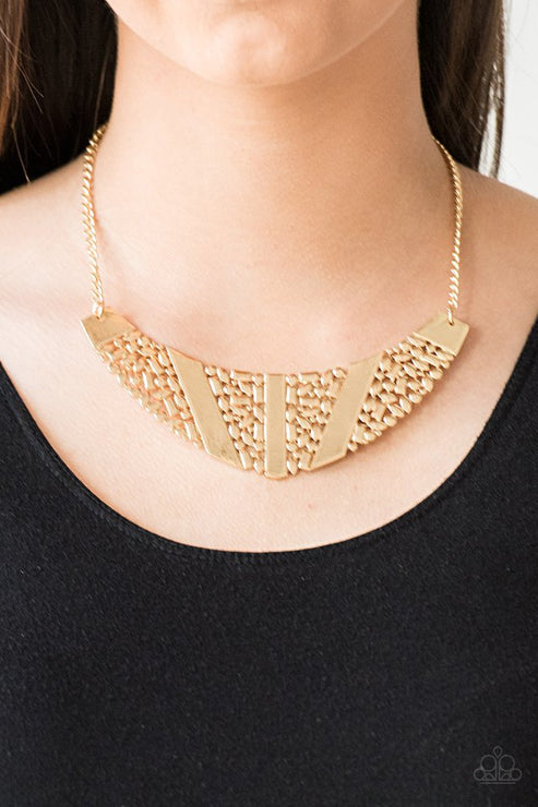 Paparazzi  Terra Trailbreaker - Gold  Necklace