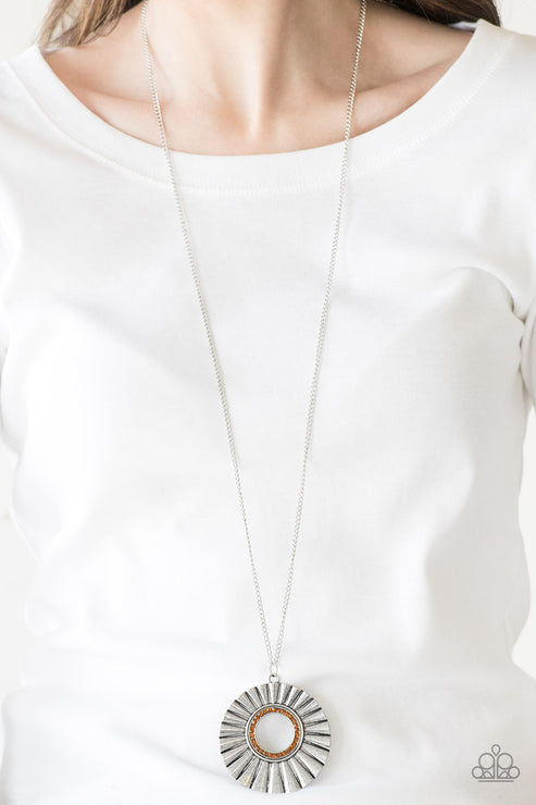 Paparazzi  Chicly Centered - Brown  Necklace