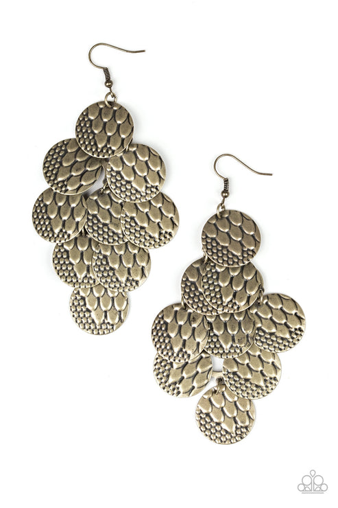 Paparazzi  The Party Animal - Brass  Earrings