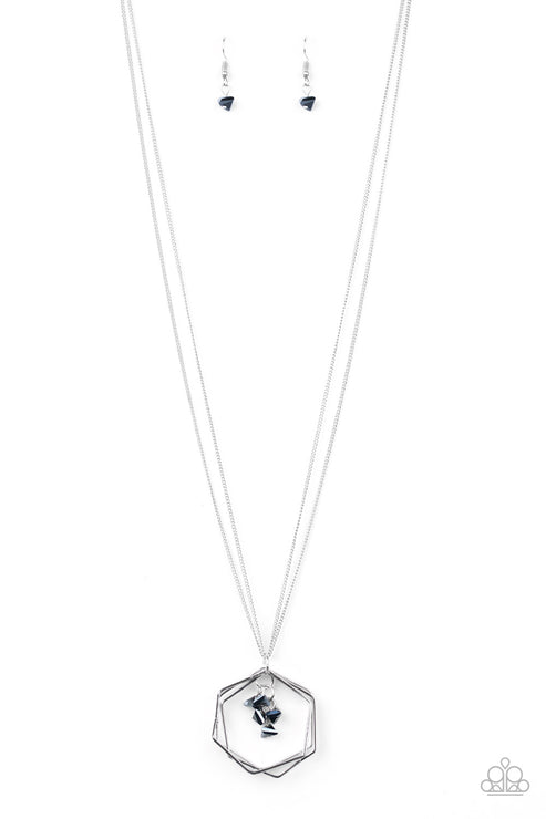 Paparazzi  Chicly Geocentric - Blue  Necklace