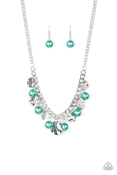 Paparazzi  Seaside Sophistication - Green  Necklace/Paparazzi  SEA In A New Light - Green  Bracelet