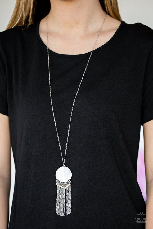 Paparazzi  Get A ROAM! - White  Necklace