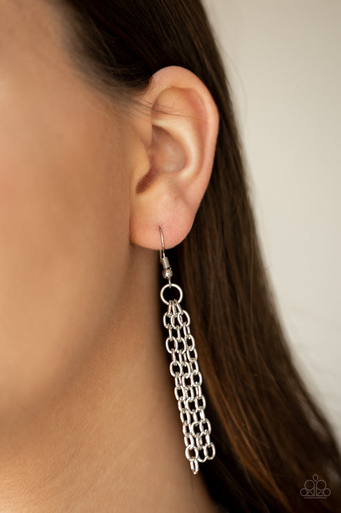 Paparazzi  Breaking Pattern - Silver  Necklace