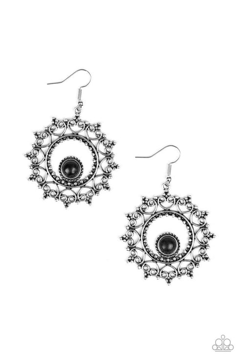 Paparazzi  Wreathed In Whimsicality - Black  Earrings