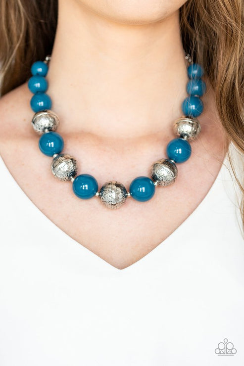 Paparazzi  Floral Fusion - Blue  Necklace