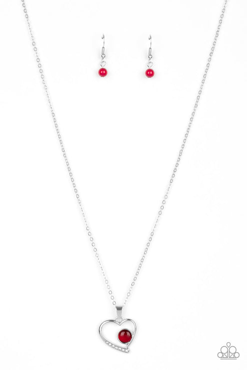 Paparazzi  Heart Full of Love - Red  Necklace