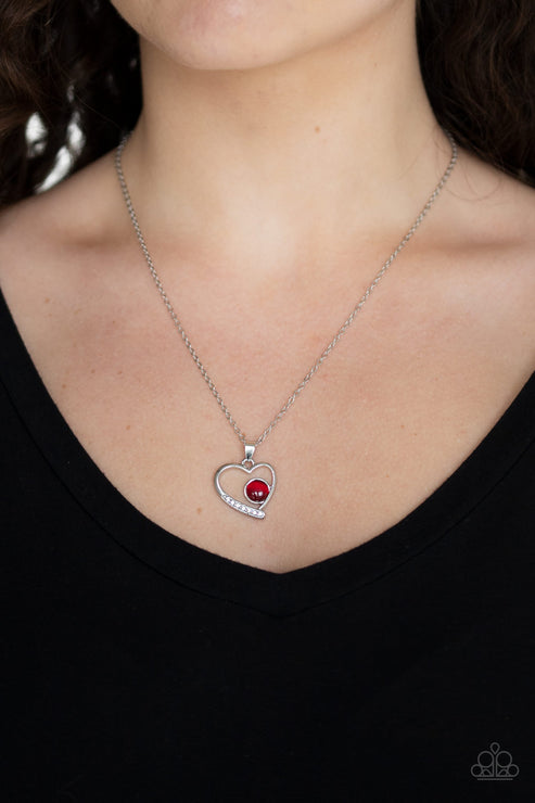 Paparazzi  Heart Full of Love - Red  Necklace