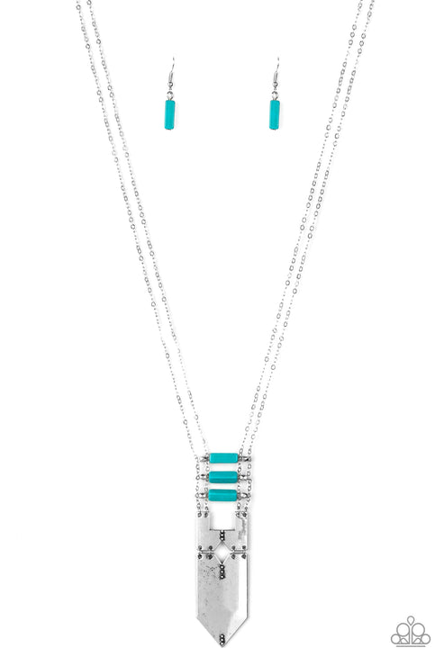 Paparazzi  Triassic Era - Blue  Necklace