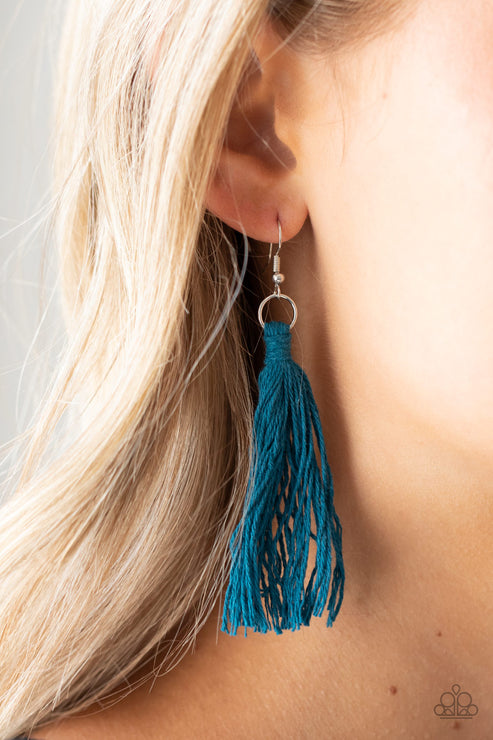 Paparazzi  Between You and MACRAME - Blue  Necklace