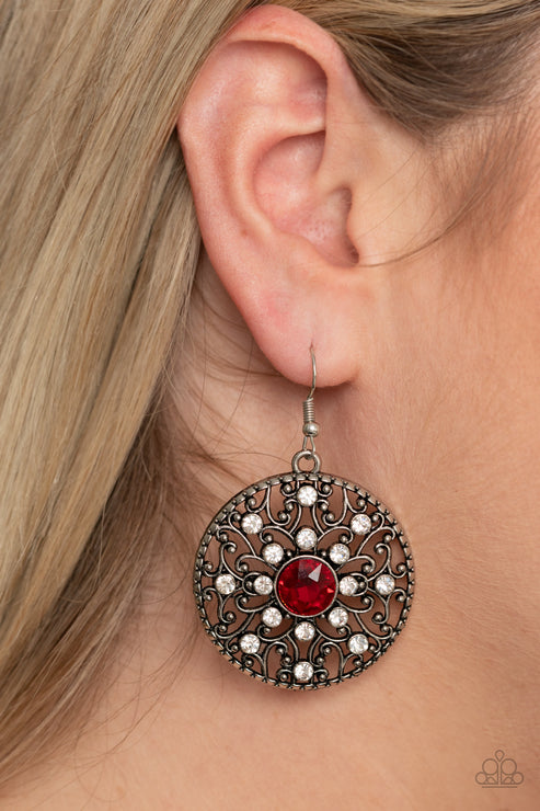 Paparazzi  GLOW Your True Colors - Red  Earrings