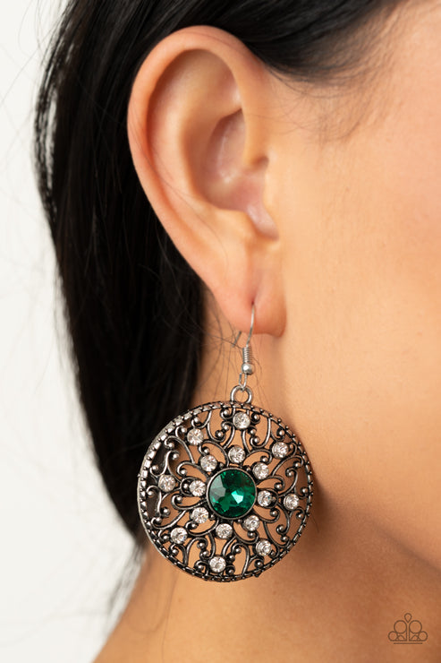Paparazzi  GLOW Your True Colors - Green  Earrings