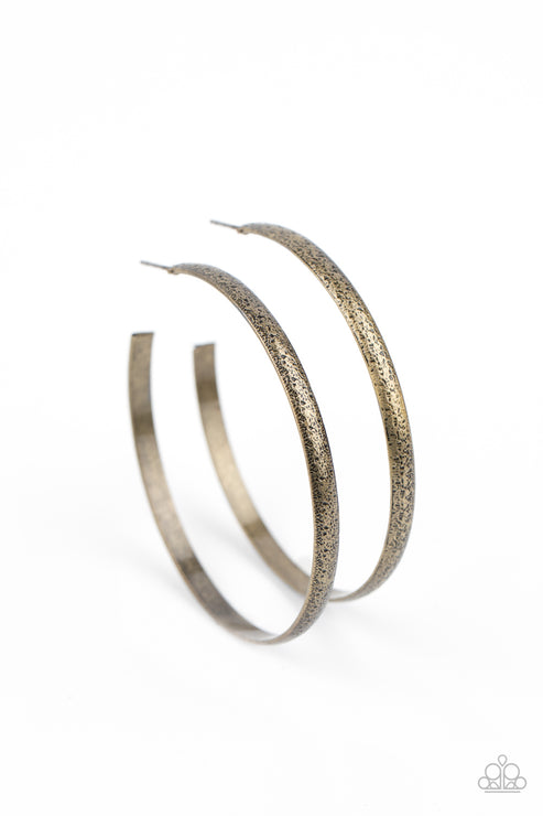Paparazzi  Rustic Radius - Brass  Earrings