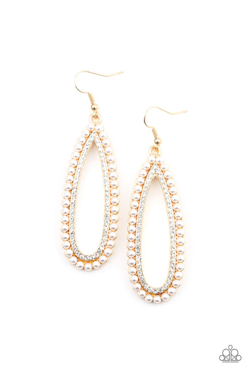 Paparazzi  Glamorously Glowing - Gold  Earrings