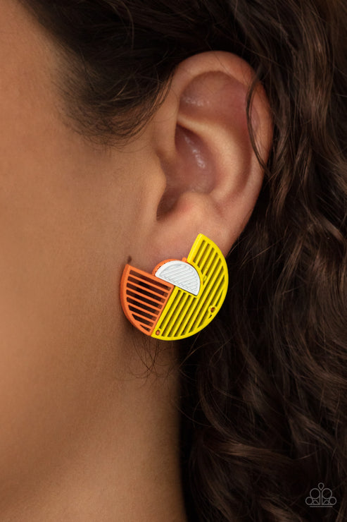 Paparazzi  It’s Just an Expression - Yellow  Post Earrings