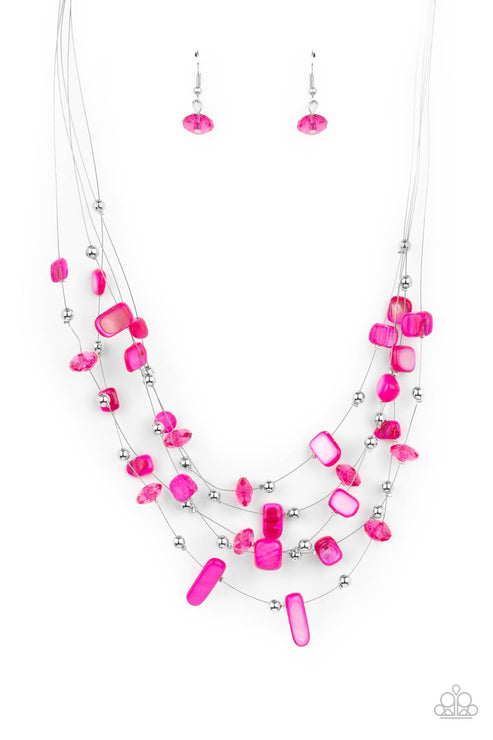 Paparazzi  Prismatic Pebbles - Pink  Necklace