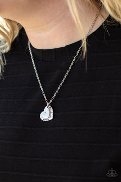 Paparazzi  Happily Heartwarming - Pink  Necklace