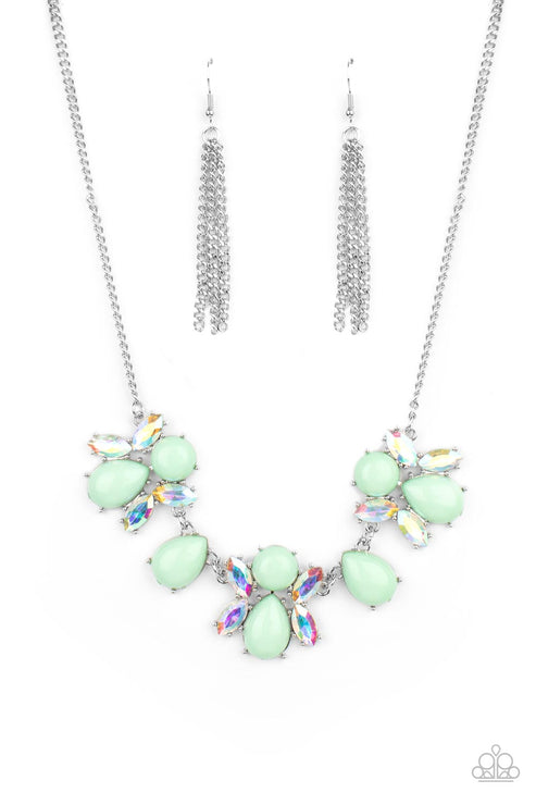 Paparazzi  Galaxy Gallery - Green  Necklace