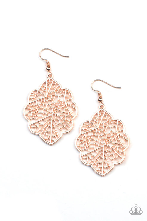 Paparazzi  Meadow Mosaic - Rose Gold  Earrings
