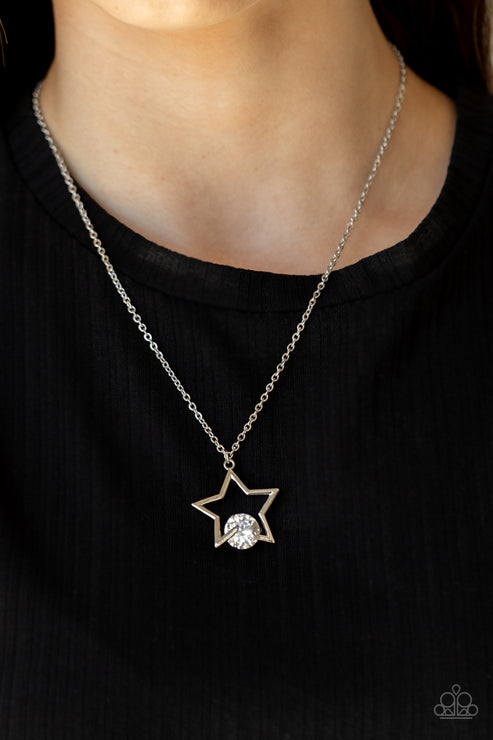 Paparazzi  Starry Fireworks - White  Necklace