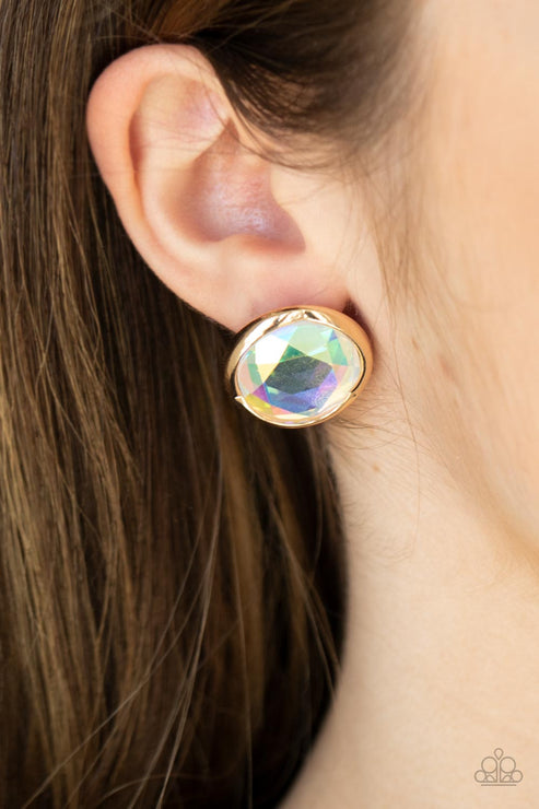 Paparazzi  Double-Take Twinkle - Gold  Post Earrings