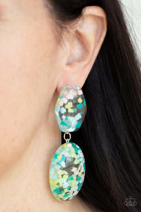 Paparazzi  Flaky Fashion - Multi  Post Earrings