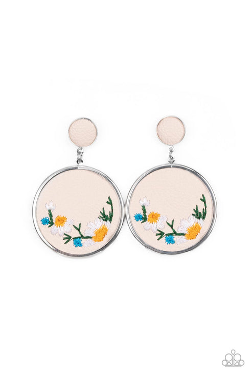 Paparazzi  Embroidered Gardens - Multi  Post Earrings