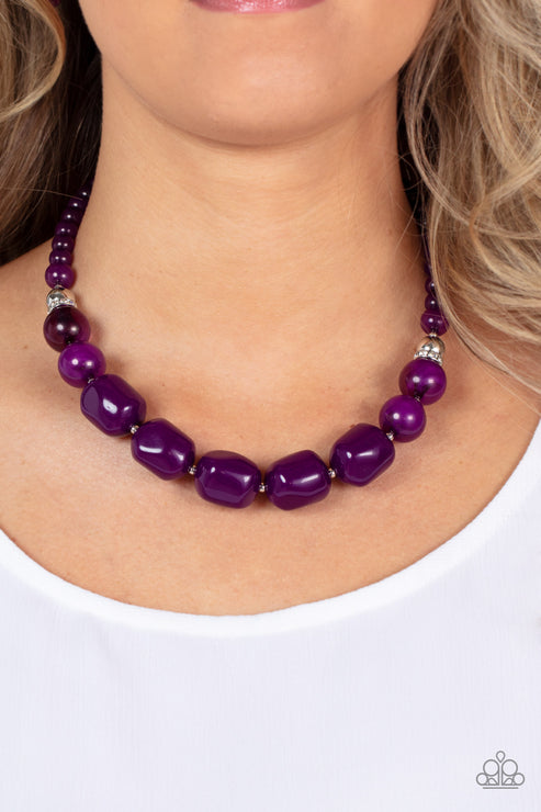 Paparazzi  Ten Out of TENACIOUS - Purple  Necklace