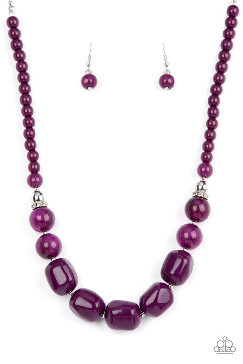 Paparazzi  Ten Out of TENACIOUS - Purple  Necklace