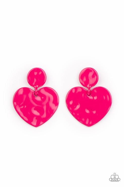 Paparazzi  Just a Little Crush - Pink  Post Earrings