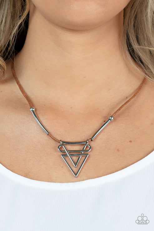 Paparazzi  Tulum Totem - Brown  Necklace