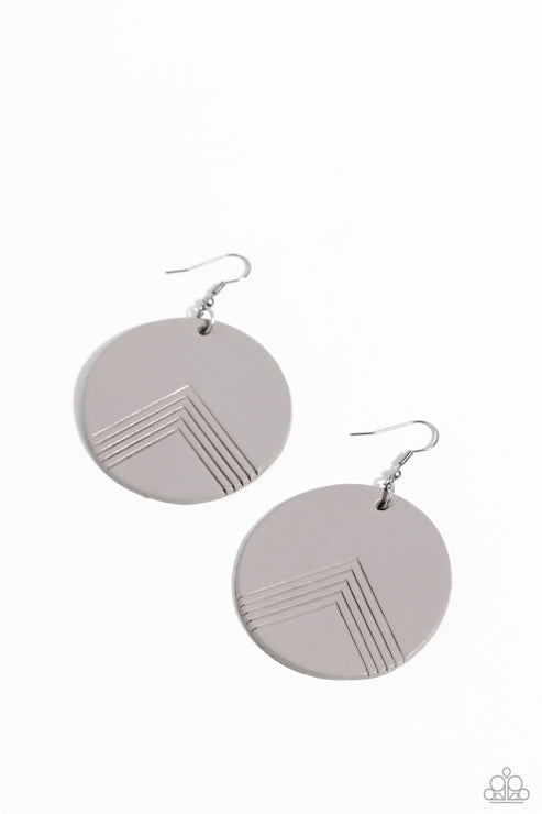 Paparazzi  On the Edge of Edgy - Silver  Earrings
