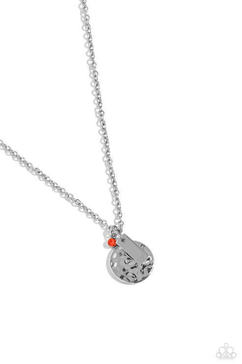 Paparazzi  Minimal EFFORTLESS - Orange  Necklace