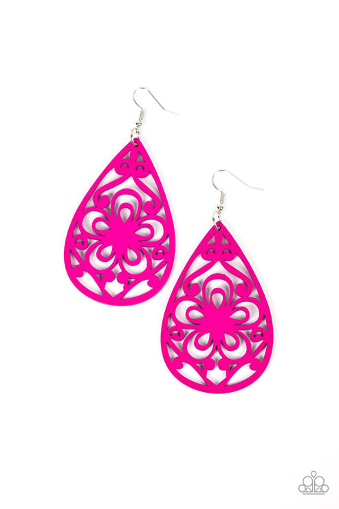 Paparazzi  Marine Eden - Pink  Earrings