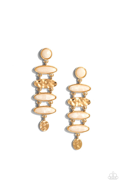 Paparazzi  Rustic Reverie - Gold  Post Earrings