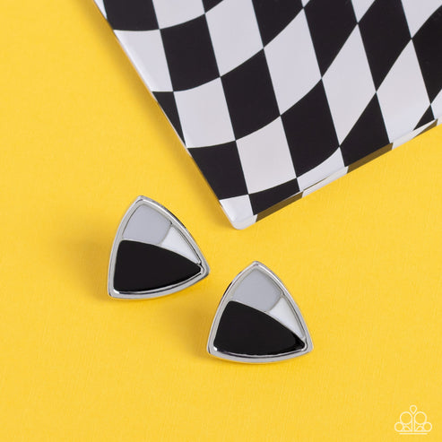 Paparazzi  Kaleidoscopic Collision - Black  Post Earrings