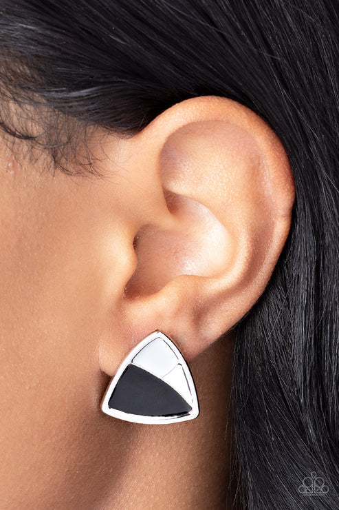 Paparazzi  Kaleidoscopic Collision - Black  Post Earrings
