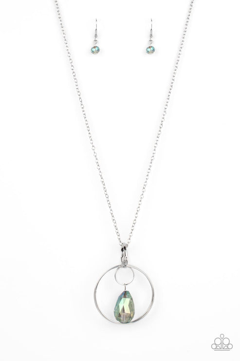 Paparazzi  Swinging Shimmer - Green  Necklace