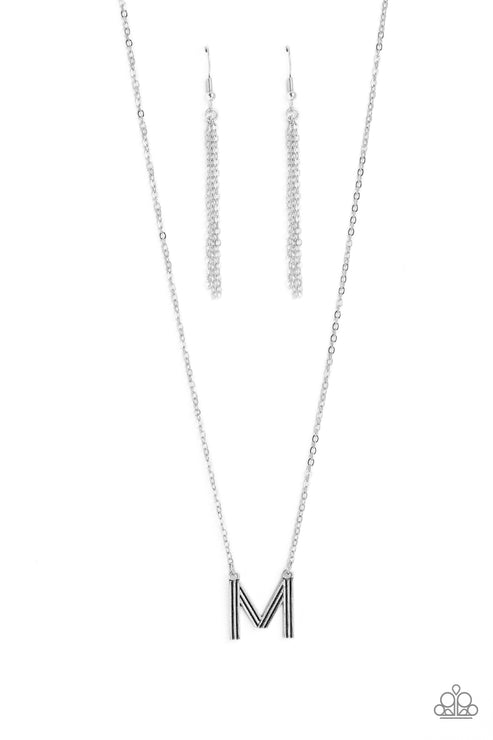 Paparazzi  Leave Your Initials - Silver - M  Necklace