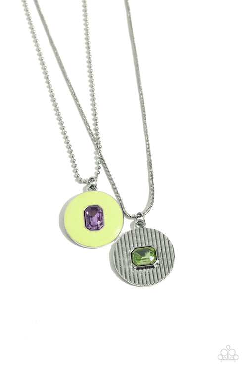 Paparazzi Cryptic Couture - Green  Necklace