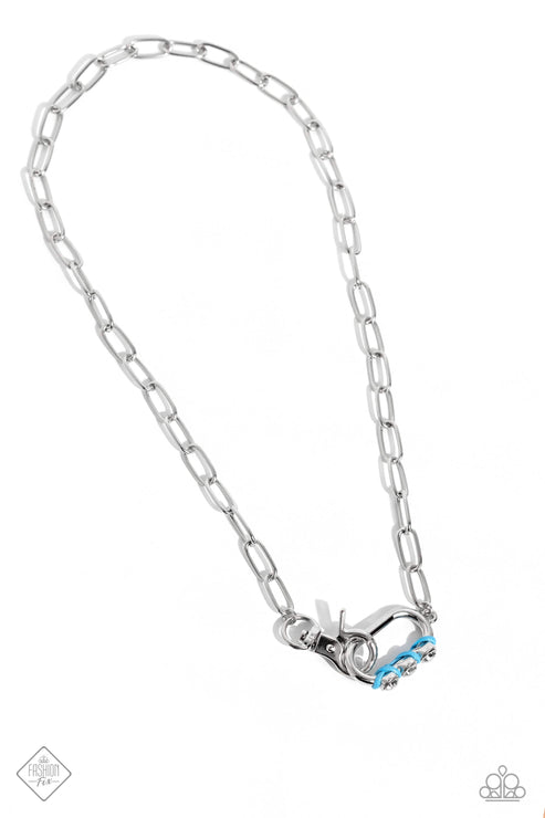 Paparazzi  Dont Want to Miss a STRING - Blue  Necklace