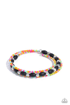 Paparazzi  For WOOD Measure - Black  Bracelet